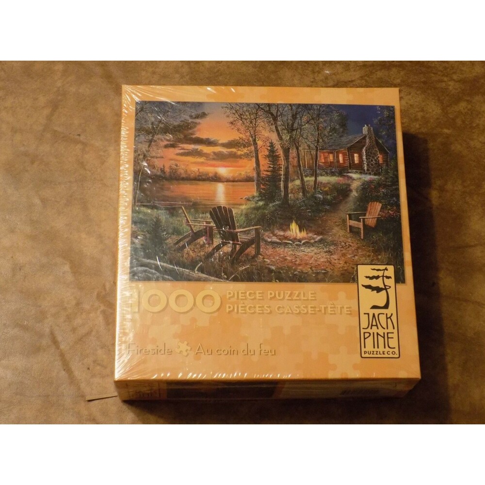 Jack Pine Fireside 1000 Piece Jigsaw Puzzle